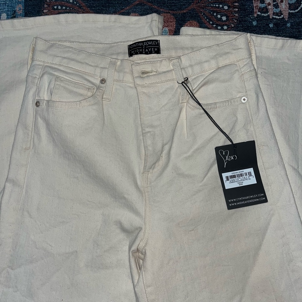 Cynthia rowley x Midheaven Denim Ecru Bellbottoms - Picture 3 of 8